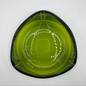 Vintage Viking Green Glass Ashtray